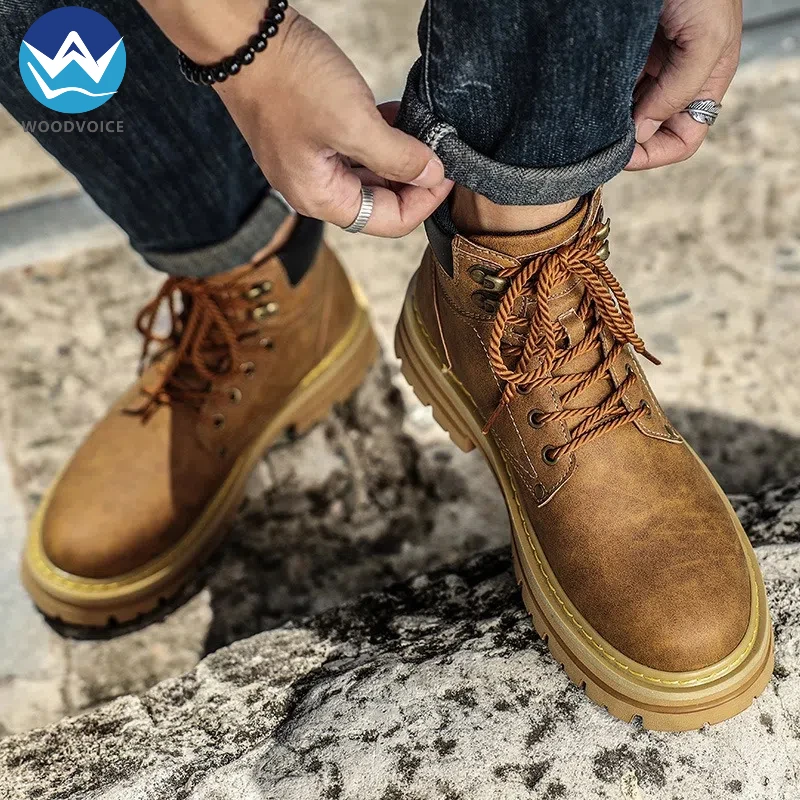 High Top Martin Boots Custom Latest Winter Men Hiking Shoes Casual Thick Bottomed Work Boots for men Woman