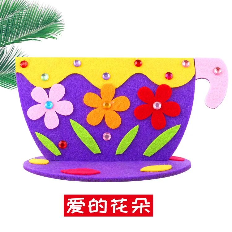 Gift non-woven thanksgiving tea cups kindergarten children diy handmade materials to send teachers gifts