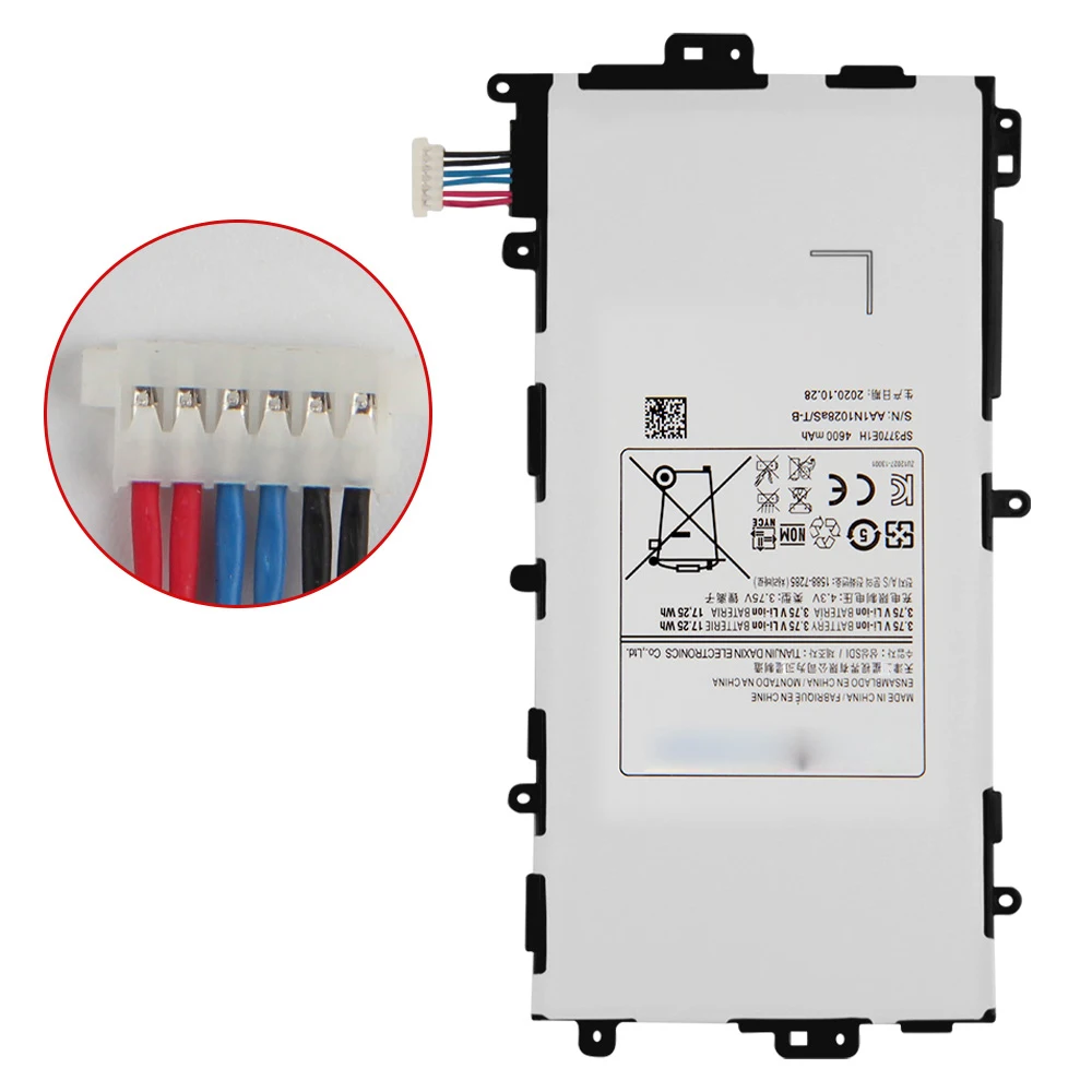 100% Original Tablet Battery SP3770E1H For Samsung N5100 N5120 For Galaxy Note 8.0 N5110 Genuine Replacement Batteries 4600mAh