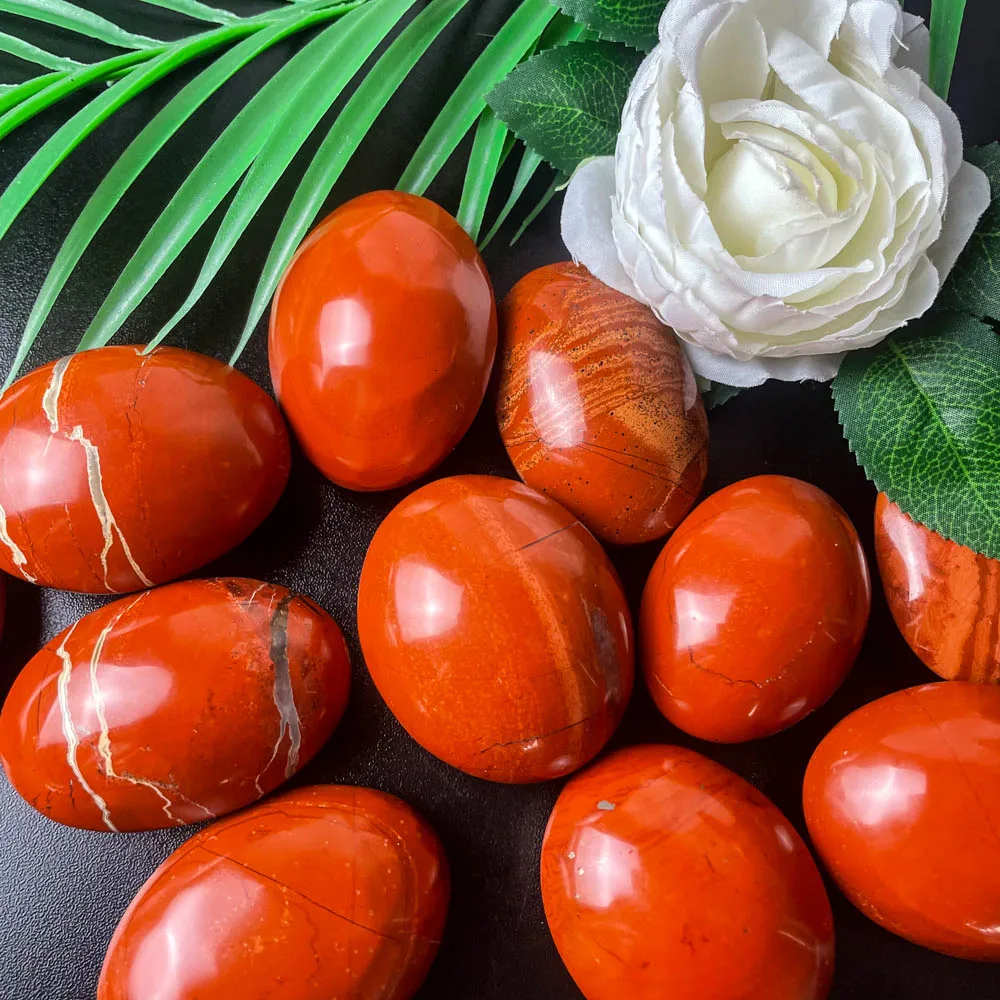 Hot Selling Natural Red Jade Healing Stone Red Jasper Palm Stone For Home Decoration Or Gift