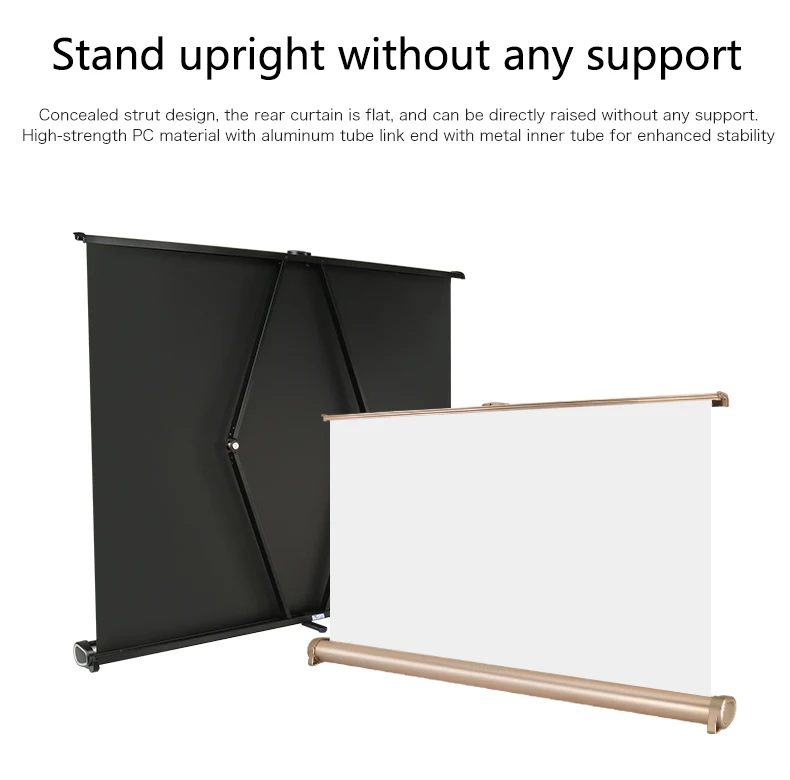 20 Inch New Technology Professional Manufacturing Mini Office Desktop Projector Screen Projection