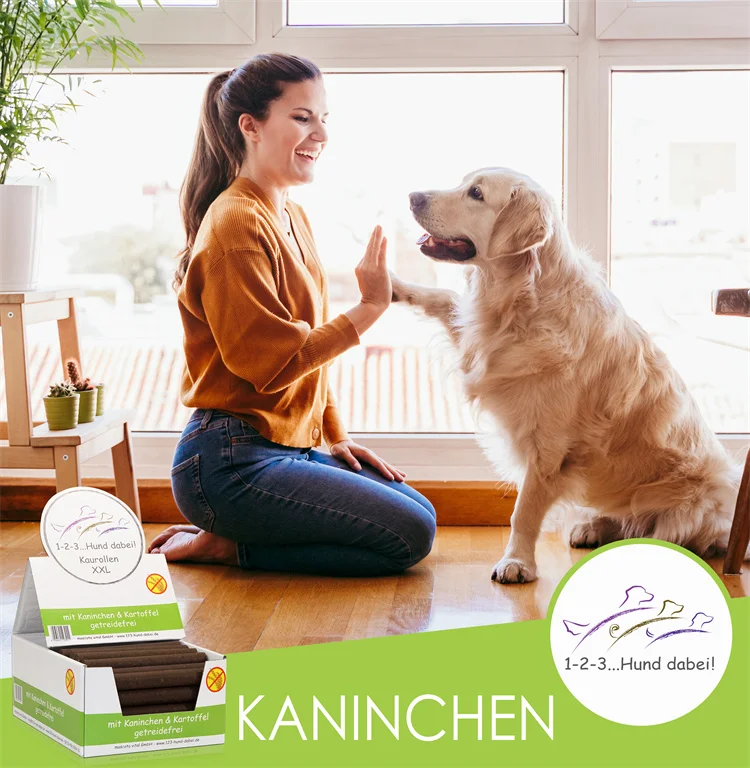 Made In Germany Customized Premium Ingredients 100% Natural Chewing Sticks With At Least 4% Rabbit