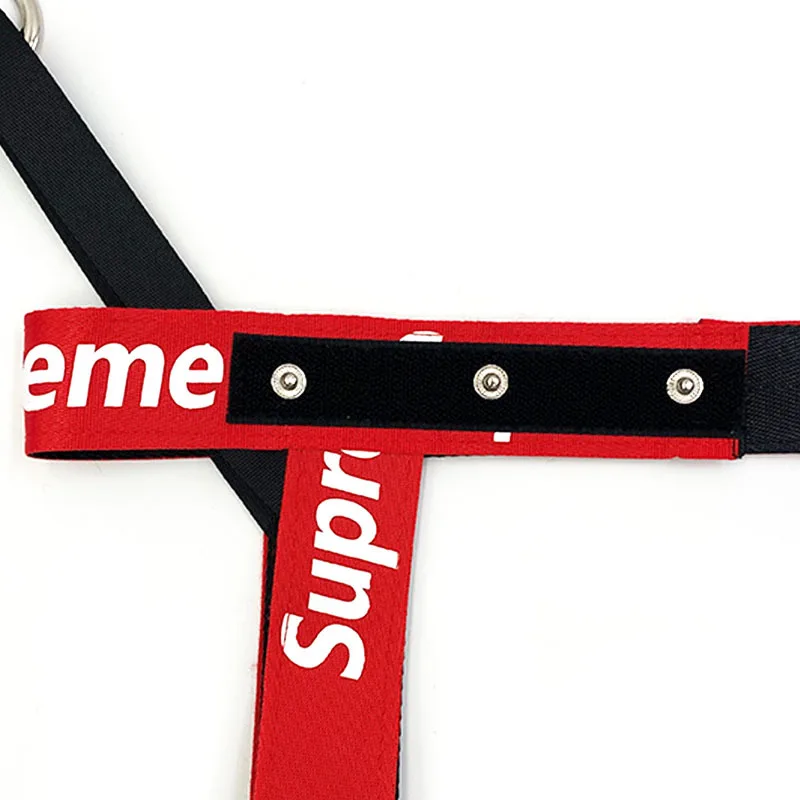 Durable luxury dog harness and leash print adjustable pet dog harness set