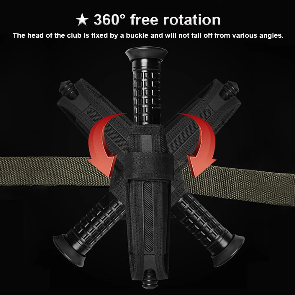 360-degree rotating baton holster Outdoor Tactical Self-Defense Safety Survival kit camouflage telescopic stick case sleeve