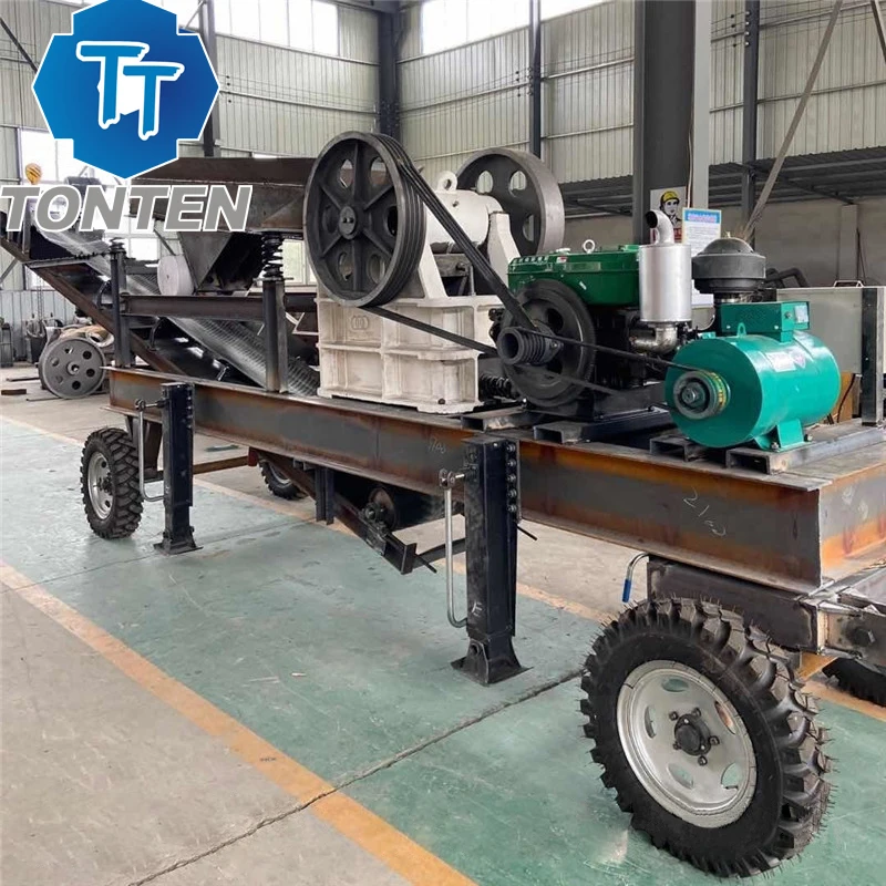 China Supplier Stone Small Mobile Mini PE400x600 Jaw Crusher with Vibrating Screen With Good Price