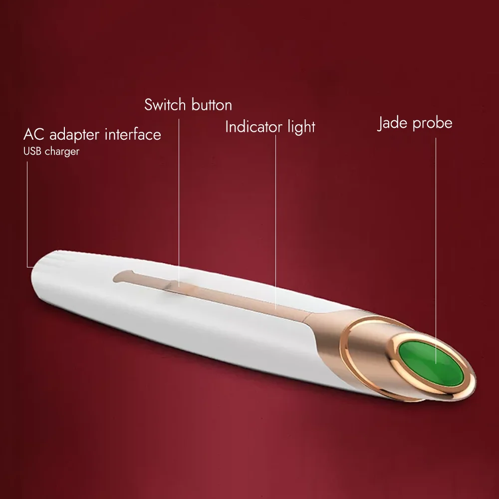 Synogal  heat compression high frequency vibration eye bag wrinkle removal jade eye massage device