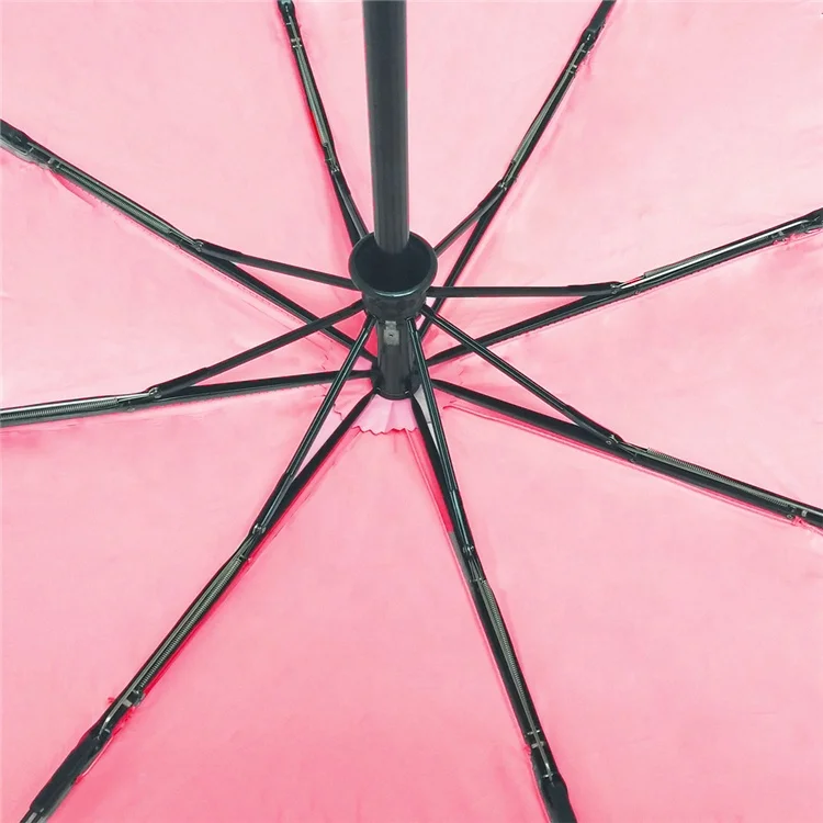 
UV Protection Fabric with Silver Coating Fully Automatic Umbrella Three folding Umbrella With Logo Prints 