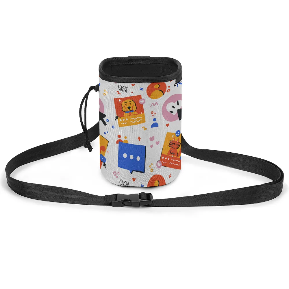 Custom Wholesale Low MOQ Oxford Dog Training Bag Multiple Pockets Easy Carrying Pet Treat Pouch With Garbage Bag Dispenser