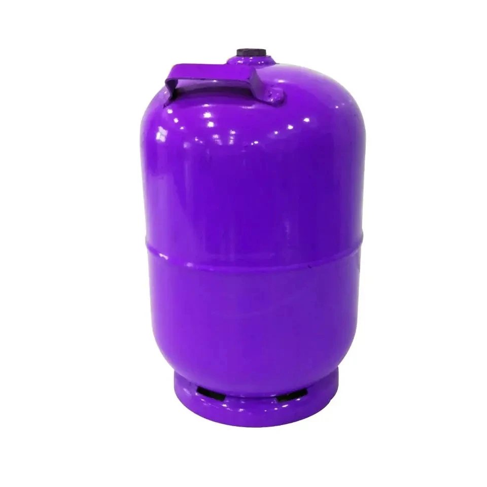 Empty propane/butane gas cylinder/oxygen tank with valve and steel