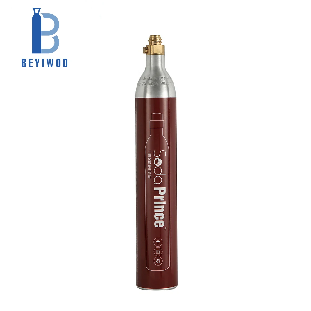 Home Use DOT3AA 0.6L 60 Liters Refillable Aluminum Seamless Co2 Soda Bottle for soda machine