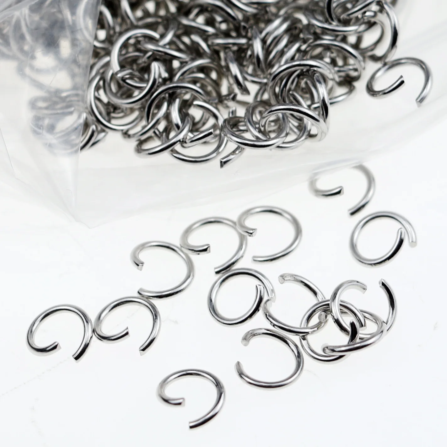 100pc/bag Stainless steel jump open ring jewelry accessories no rust closed ring DIY jewelry accessories connecting ring