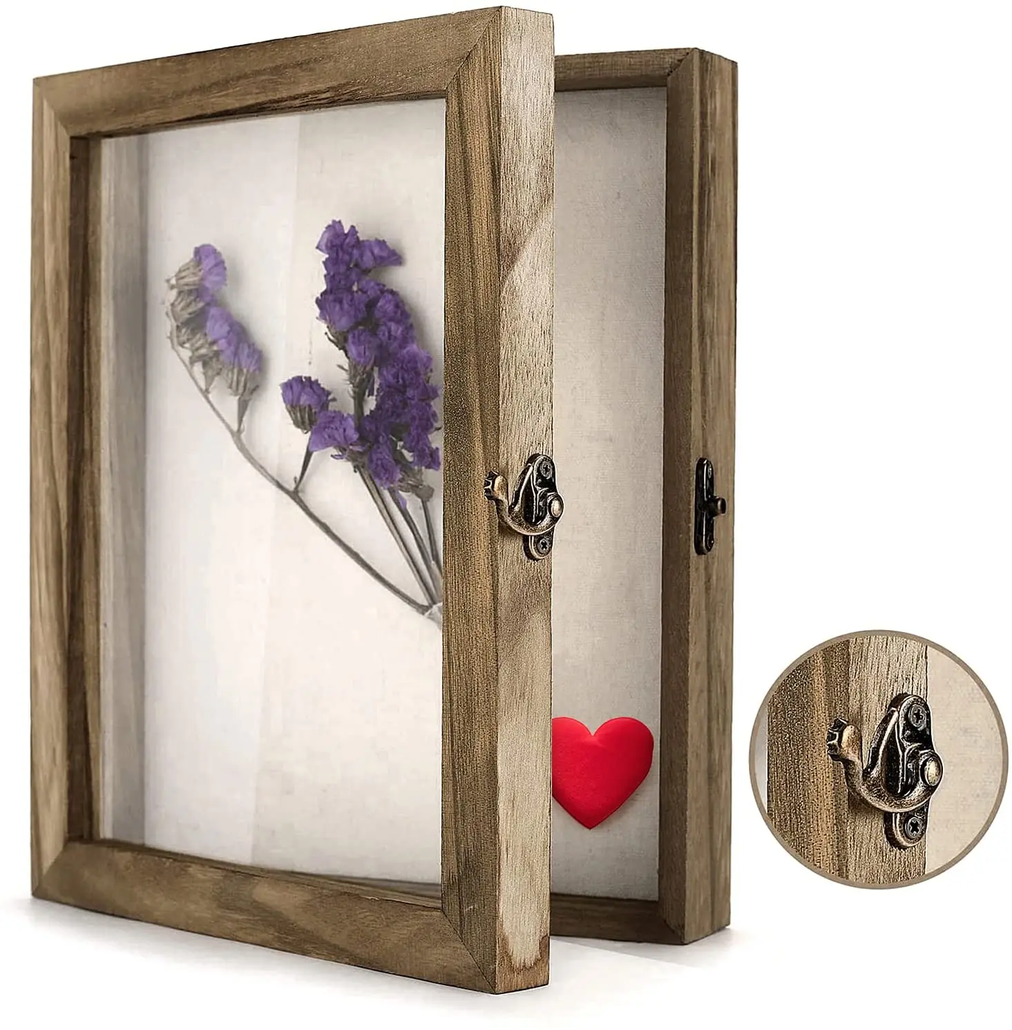 Rustic Hanging Wall Wooden Flower Frame Shadow Box