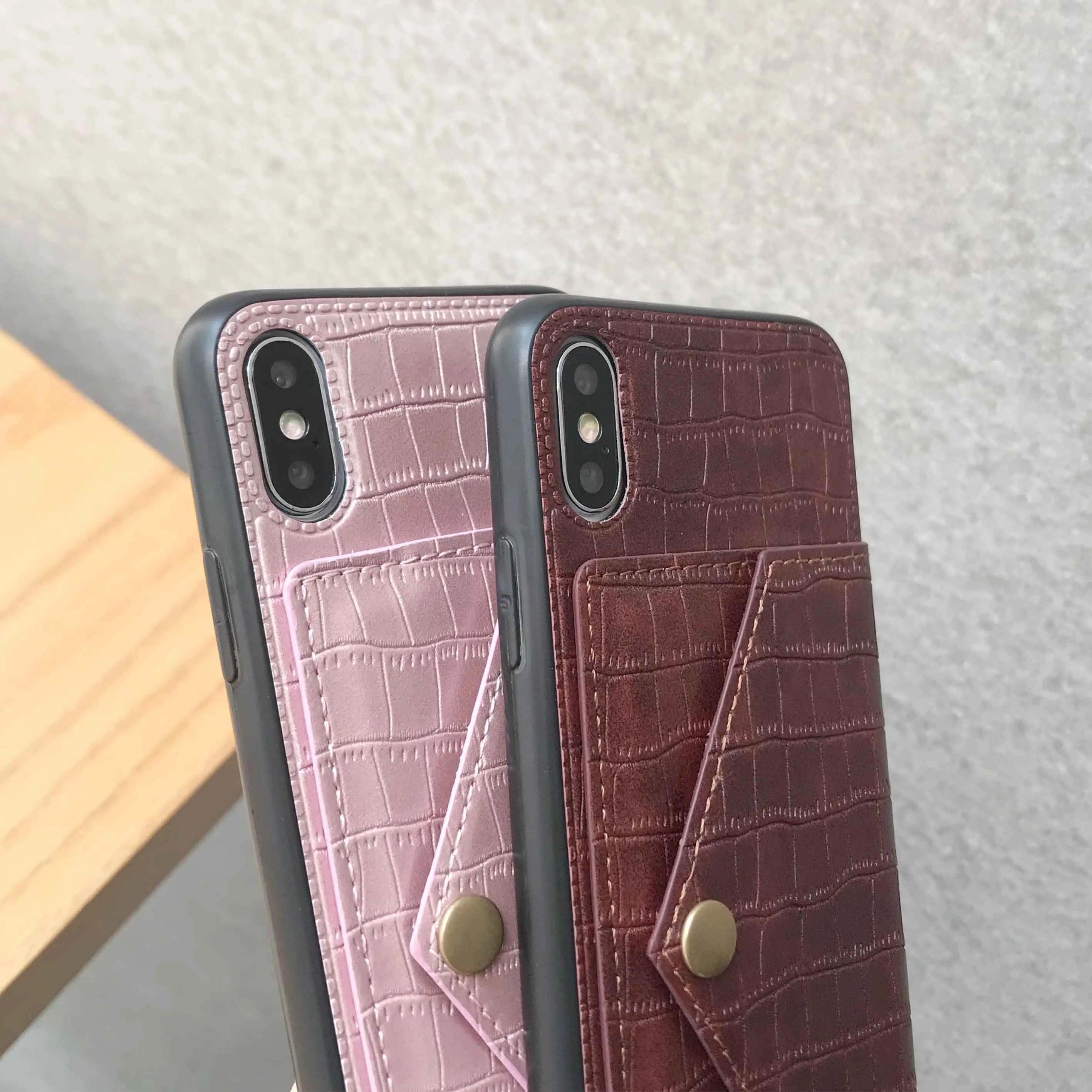 customized chinese couple phone cases wholesale custom made pu leather cell phone cases factory for iphone x