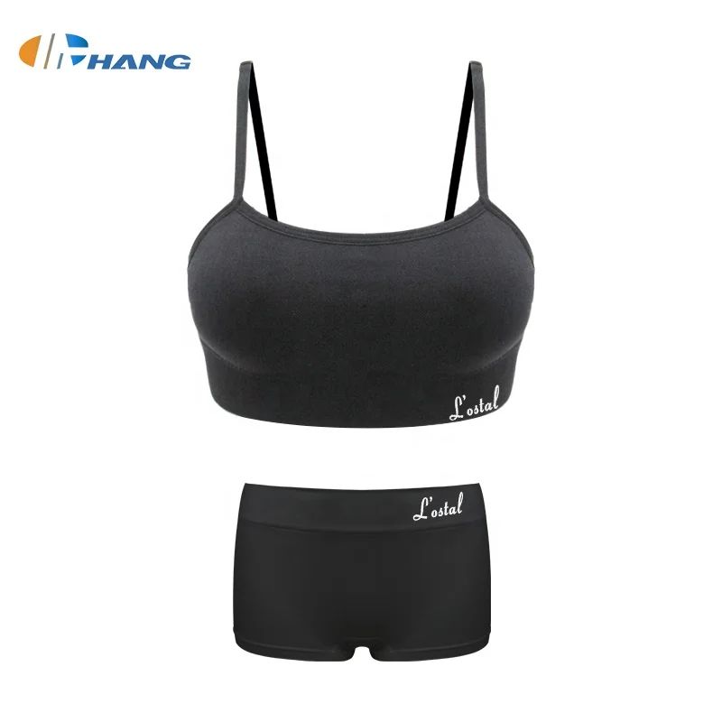 Fast delivery 2021 Free Sample Daily Sports Bralette Soft Seamless Yoga Bra and Boyshorts Sets