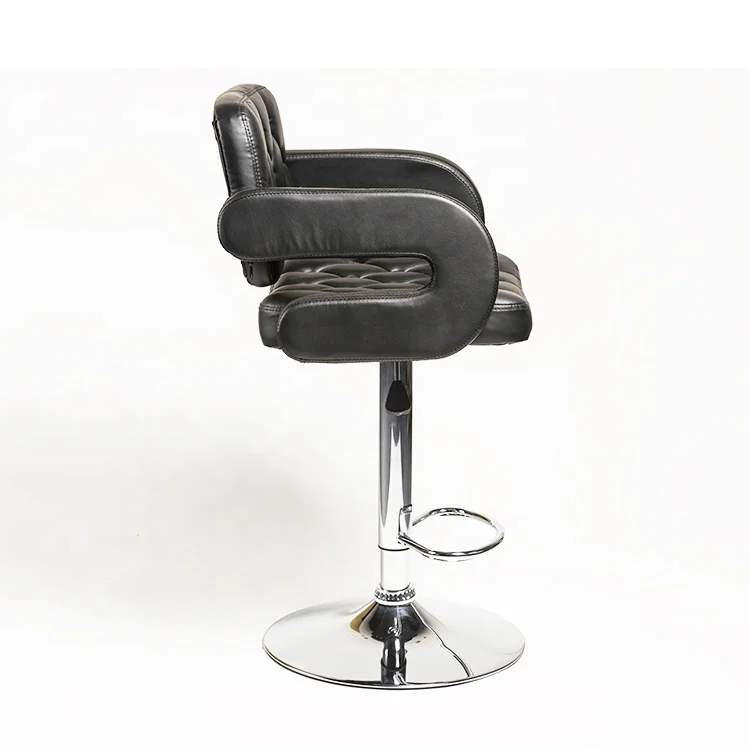 High Quality PU Bar Stool Of Gas lift And 360 Degree Swivel PU bar stool