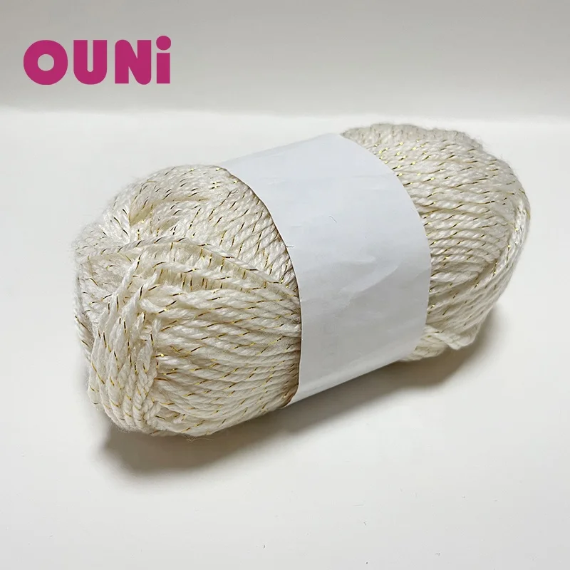Popular In USA Glittery 100% Acrylic Blended Yarn  Lurex for hand knitting  Shinny Big Yarn  For