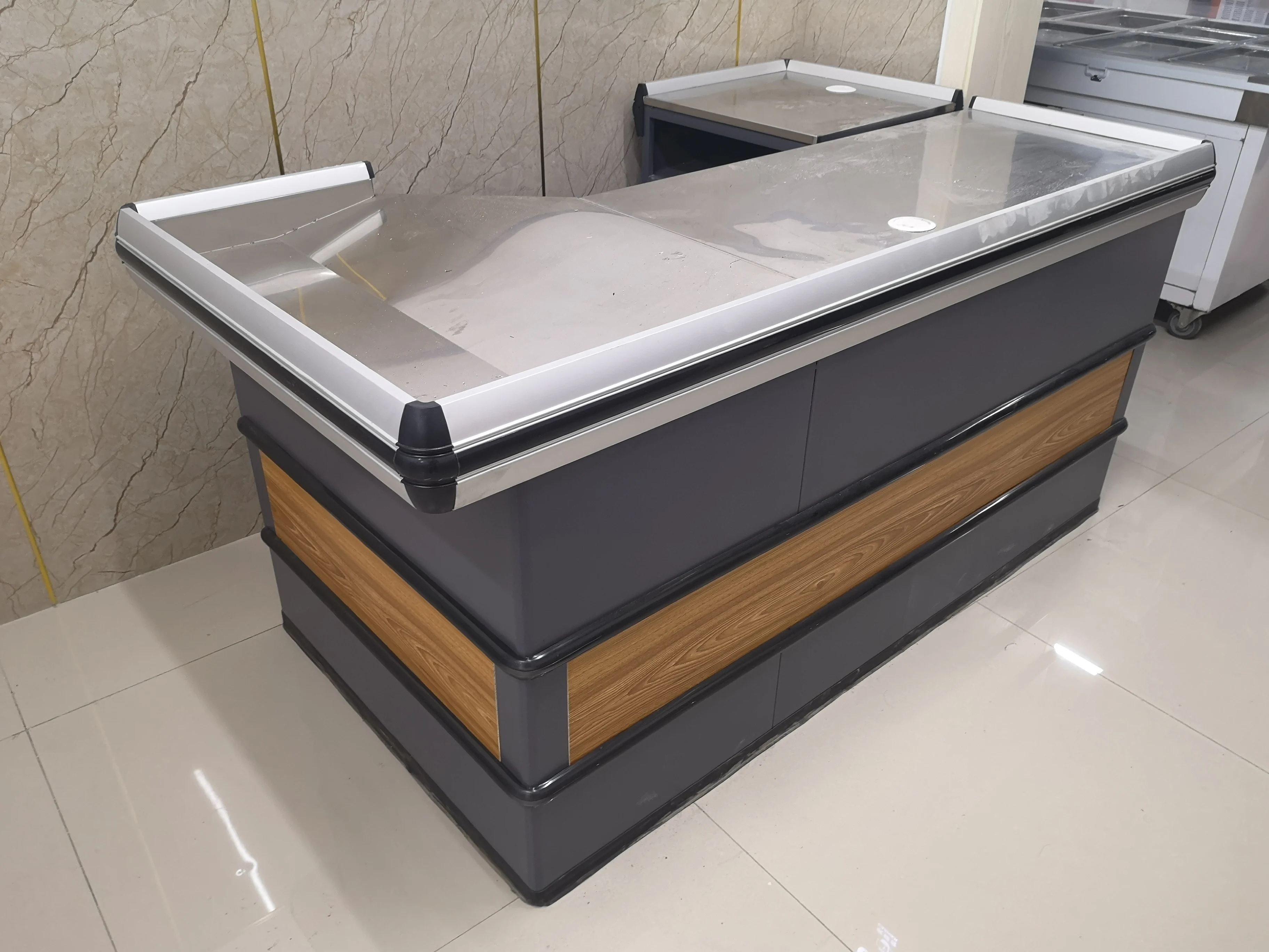Multi Functional Cashier Desk Counter Table Stainless Cash Register checkout counter