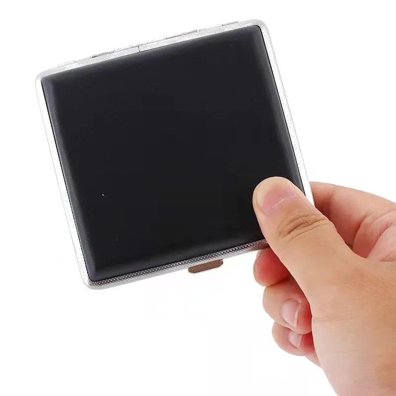 Free Sample High Quality Cheaper Colorful Customized Logo 20pcs Cigarette Cases Airtight Tin Cigarette Case Leather