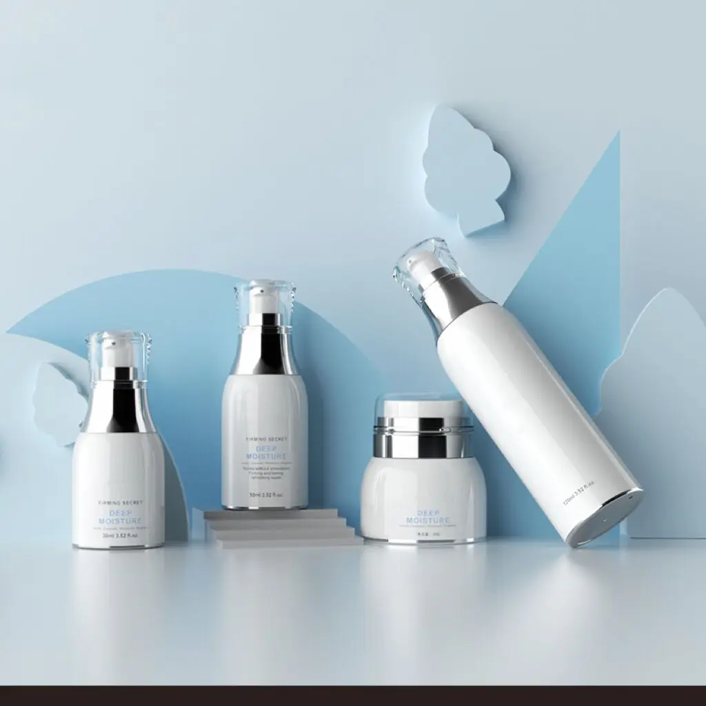 New design 50ml airless pump bottle plastic acrylic lotion pump bottle white luxury cosmetic container bottles