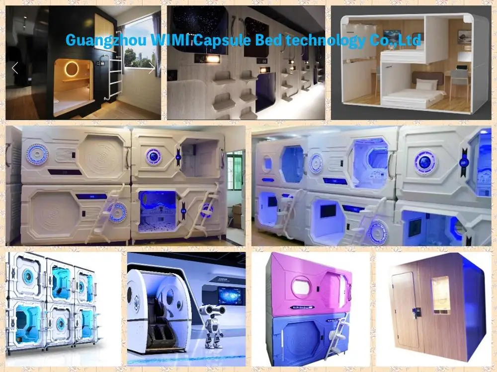 WIMI Wooden Soundproof Sleeping Bed Capsule Sleeping Pod Hotel Capsule Bed Bedroom Set Hotel Box