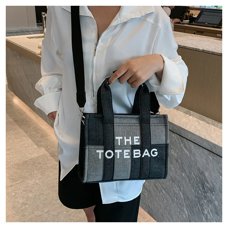 Ladies Girls Designer purses and handbags Denim The Tote Bag Multi Use Messenger Tote Bag