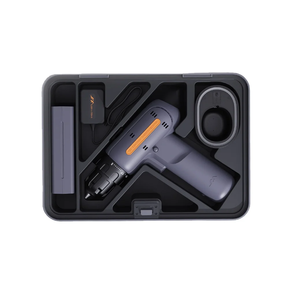 JIMIBOX X1-C Rechargeable Home Use Electric Drill Cordless Hand  Tool Set With Plastic Box