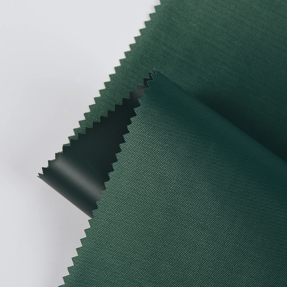 China Factory Custom Green 100%Polyester PVC Coated 420D Oxford Cloth Fabric by the Yard