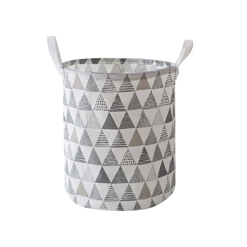 cloth fabrics folding geometry printed dirty clothes toys storage bucket household storage basket laundry baskets