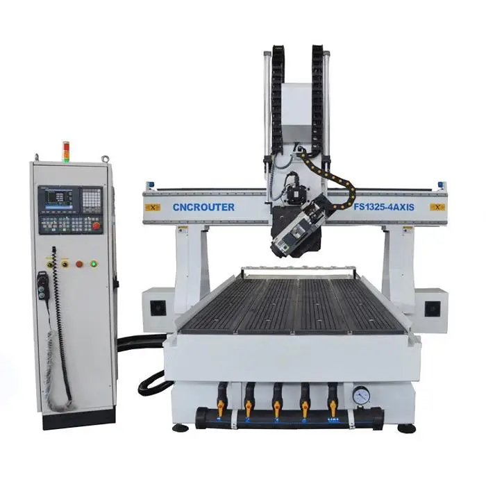 1325 CNC набор для резьбы по дереву маршрутизатор с 4 осями 3D гравировальный станок поворотным устройством продажи