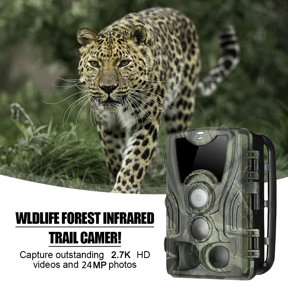Suntek 24MP IMAGE 2.7K VIDEO Timelapse Photo Trap trial camera scouting Night Vision hunting camera HC-801A