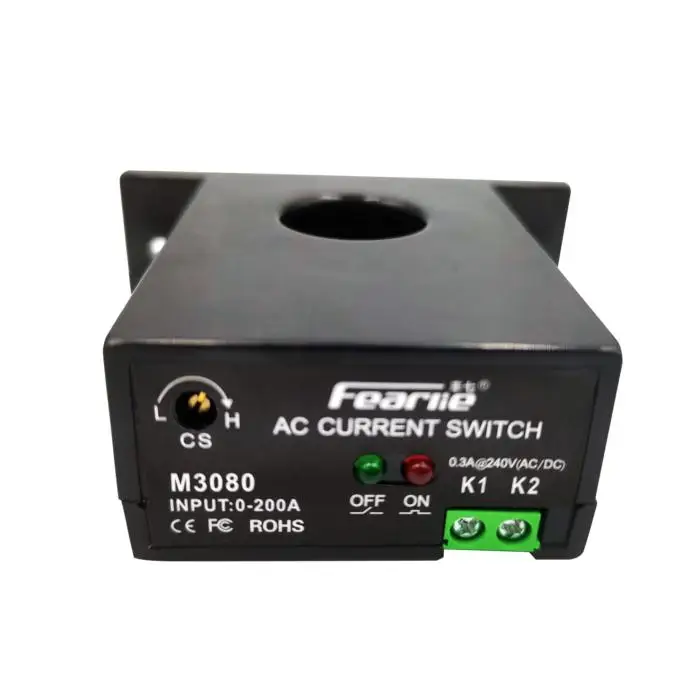 Normally Open Current Sensor Adjustable AC 1-200A Leakage Relay current sensing switch 120v