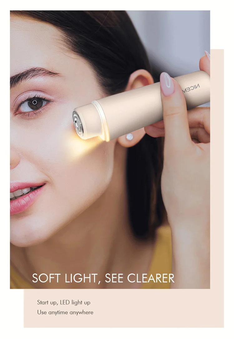 Rechargeable LED Light Battery Rotating Disc Epilator Epilator Electric Shaver for Hair Removal