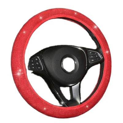
Bling Crystal Car Steering Wheel Covers Diamante Rhinestone Car Covered Steering-Wheel Accessories Diamond steering wheel cover 