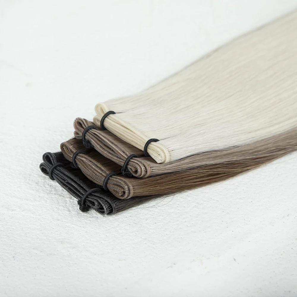 LeShine New Design Invisible Hair Weft Genius Cuticle Aligned Russian Virgin Human Hair Extensions Genius Weft