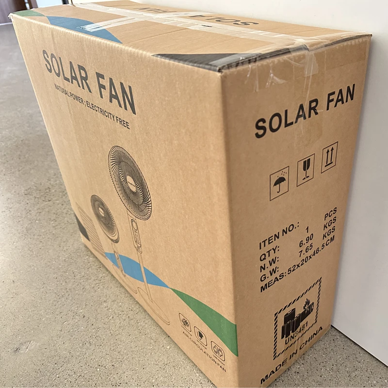 New Air Circulation Solar Fan with Remote Control and Mosquito Light, Night Light, Charge by Solar Panel and Dc Charger LED PC