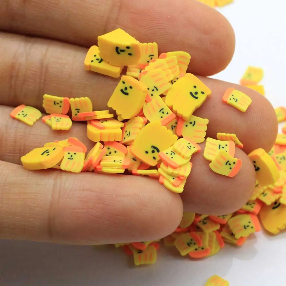 
Cute Cartoon Fruit Banana Slices Polymer Hot Soft Clay Sprinkles For Nails Art Craft DIY Making Slime Phone Case Decor 