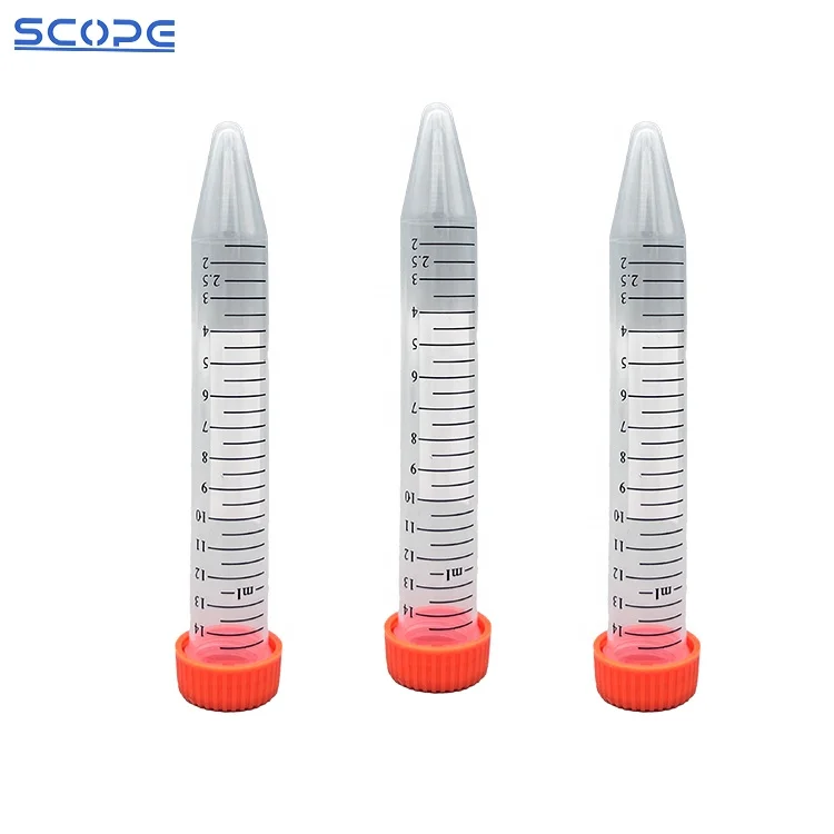 Lab Consumable Nonpyrogenic Plastic  Graduated Sterile 15ml 50ml Centrifuge Tubes