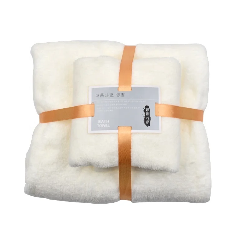 Custom large size coral fleece set microfiber towels wrap drying bathroom bath towel set