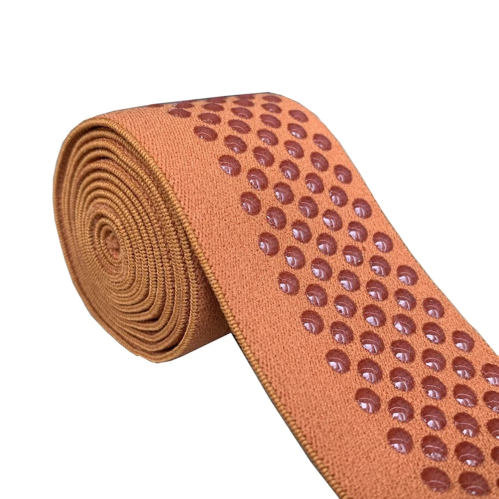 Various Size Nylon Elastic Waistband Silicone Elastic Gripper Non-Slip Elastic Band for Cycling Jersey Sleeve
