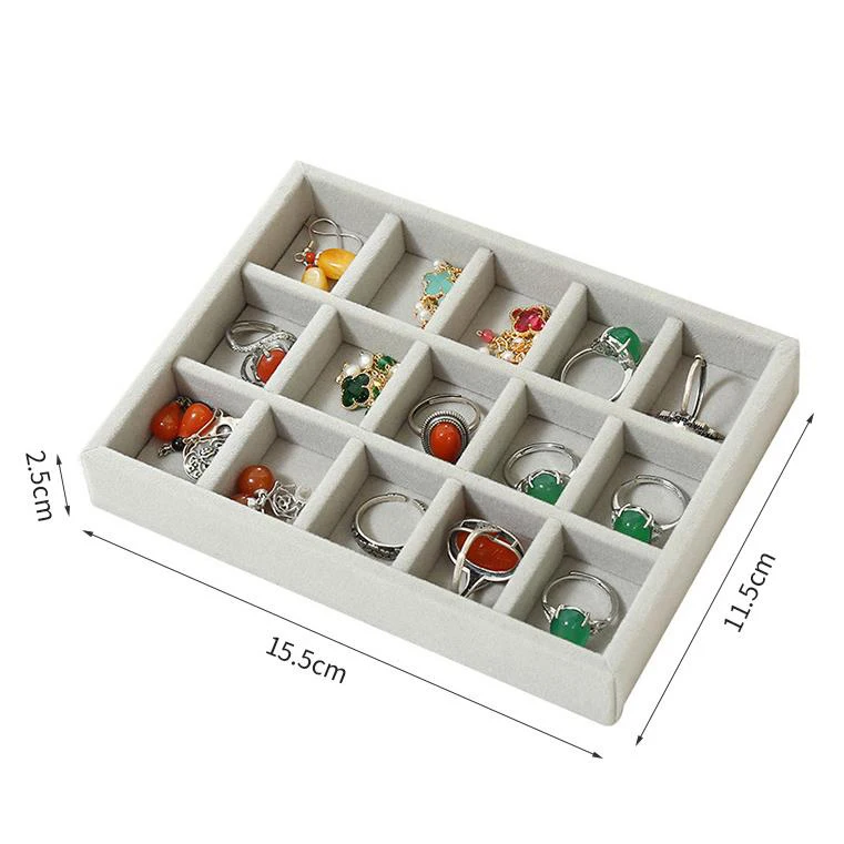 Portable home jewelry display tray earring jewelry packaging velvet tray organizer display jewelry tray