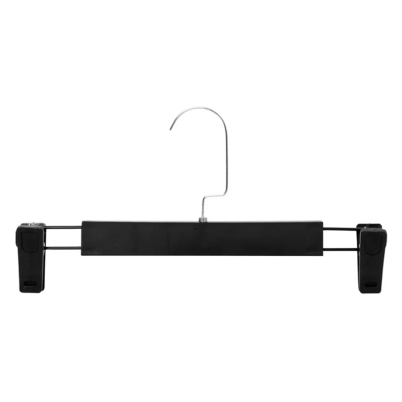 
clothing store thicken adult antiskid wholesale pants hanger black and white frosted plastic non-slip trousers clips 