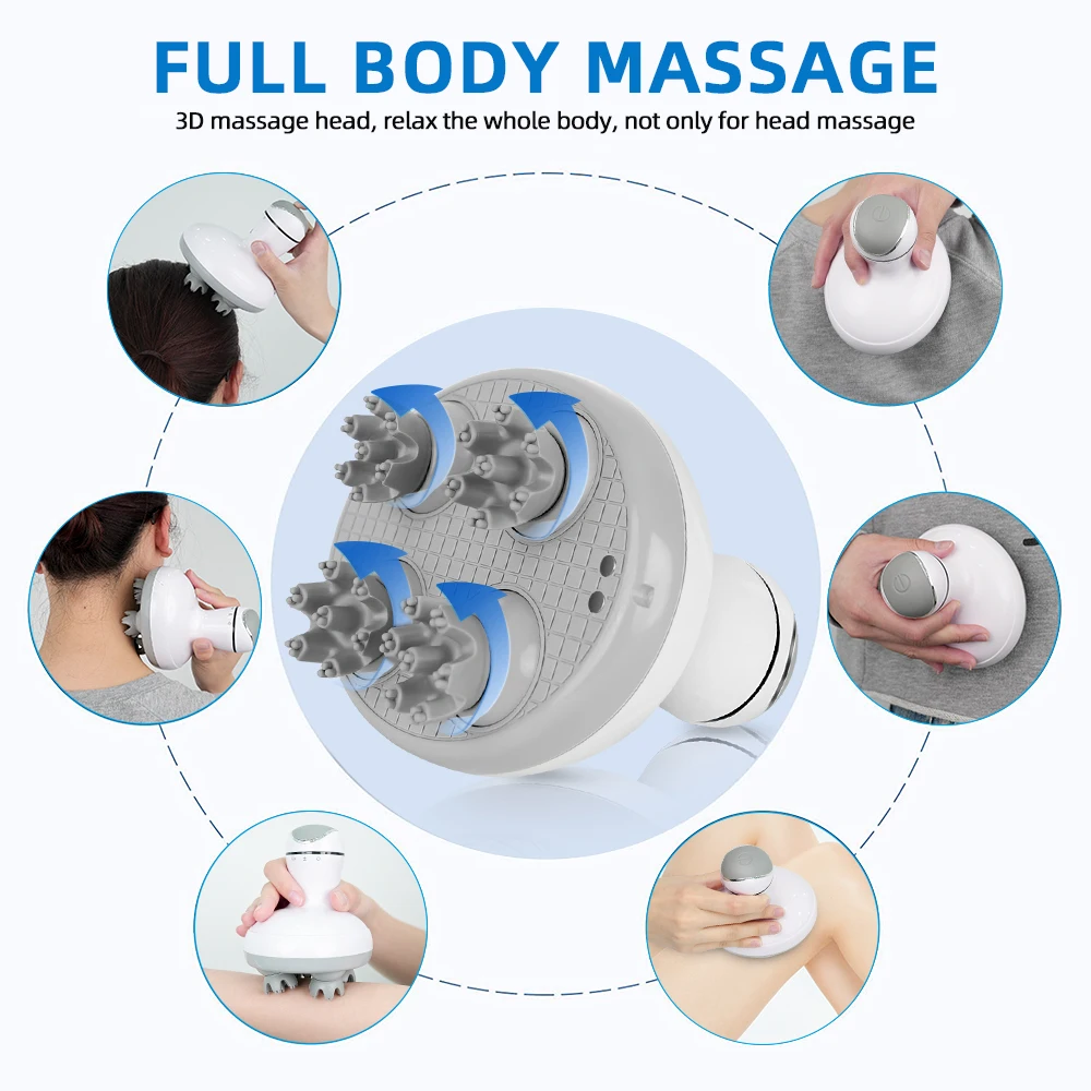 Electronic Shampoo Brush Silicon Head Scalp Massage Devices Scalp Massager