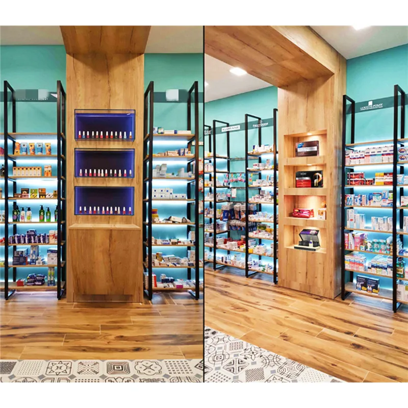 LUX Customized Whole Shop Modern Showroom Shelf Cabinet Furniture Store Retail Pharmacy Shop Interior Design