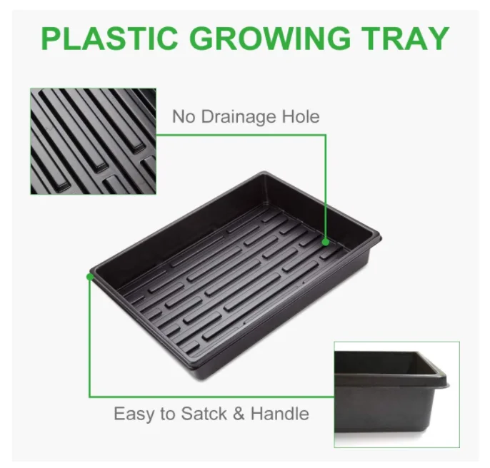 Пластиковые лотки для выращивания растений Naturix 15x11x2 6 дюймов с 10 этикетками лоток семян стартер рассады зеленого