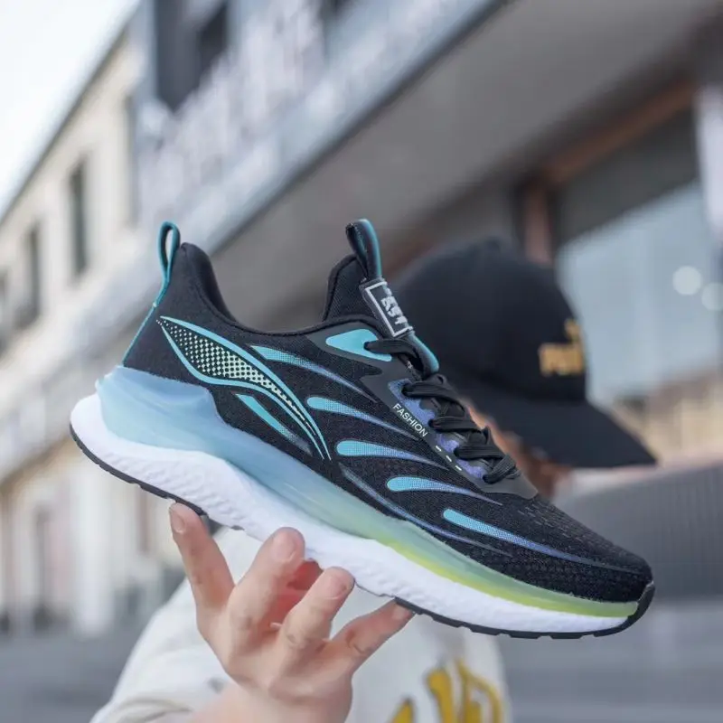 Made in China New design Fashion Air Cushion Shoes Comfortable Sneakers For Men Plus Size Men trendy casual running shoes
