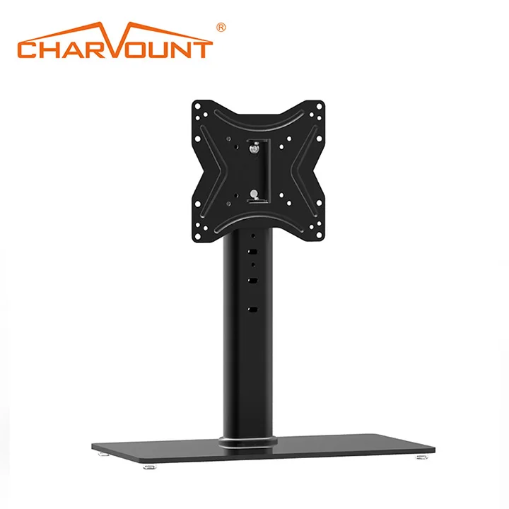 Professional supply table tv mount Max VESA 200*200mm modern tv stand + / - 30 degrees swivel monitor stand