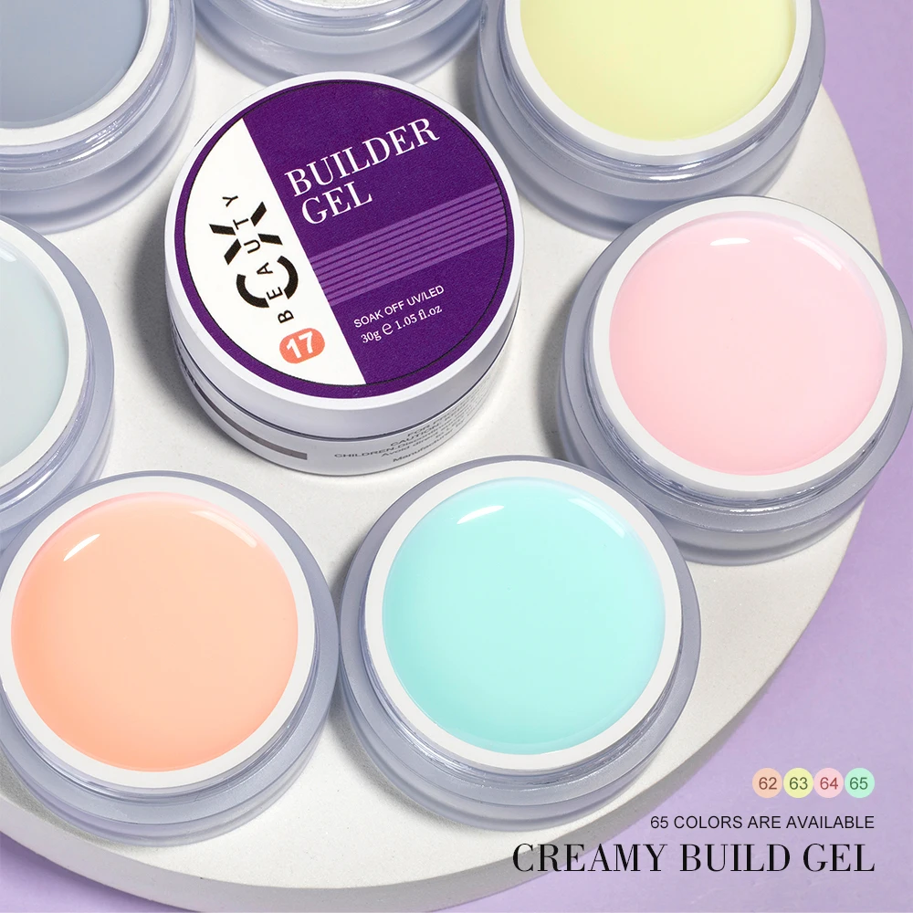 Cream build extension Hard gel Nail Polish For Soak Off UV LED Nails Extension gel uv builder acrylic nail gel