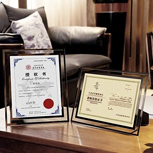 Picture Frame 8x10 Glass Silver Sublimation Glass Transparent Glitter Photo Frame Home Decorative Items Printing Photos on Glass