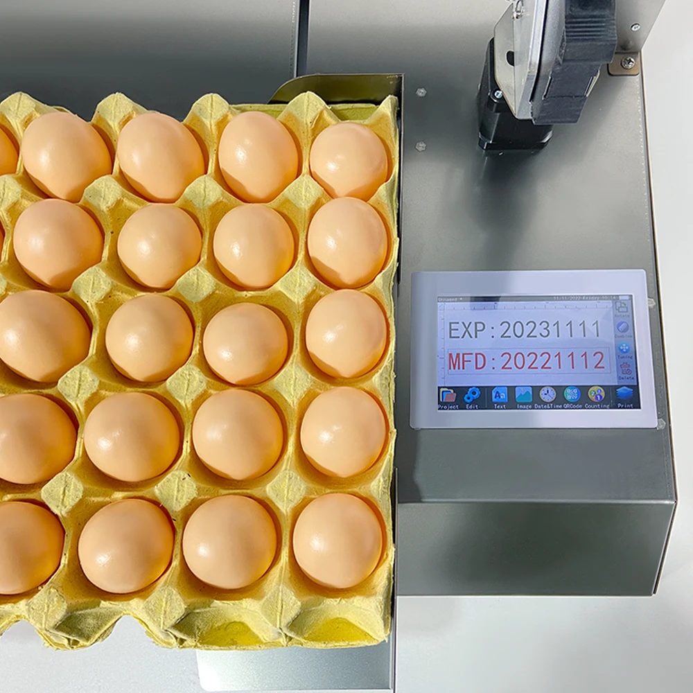 Kelier Food Packaging and Eggs Industrial Marking Digital Inkjet Printer Coding Stamping Machine For egg
