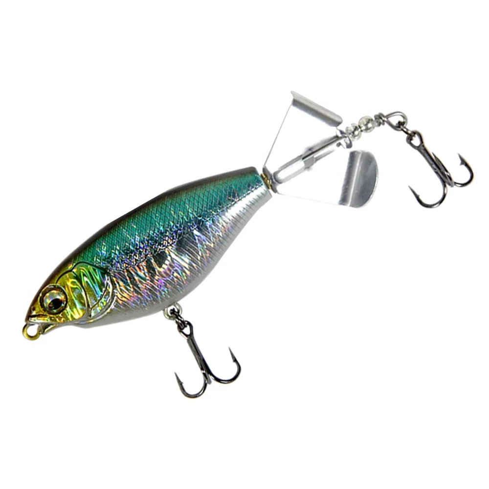 12g 3 PCS/bag g Pencil Floating Lure, Propeller Structure Realistic Lure Propeller Water Surface Tractor for Fishing